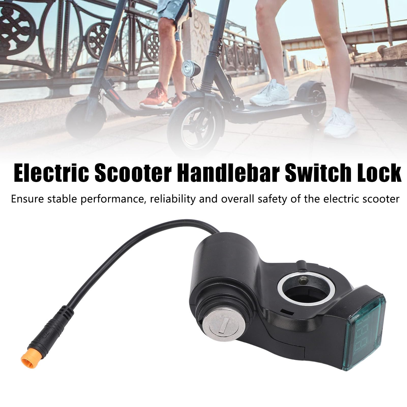 Blocco Accensione per Scooter Elettrico Spina a 3 Pin Blocco Interruttore Scooter con Avviamento a un Pulsante con 2 Chiavi per Kugoo M5 Monopattino Elettrico