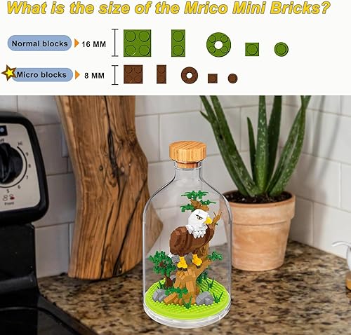 Miniatura 6 de OLTLYUNH Creative Eagle Toy Building Set Adult Mini Animal Friend Set Regalo de Fiesta para Niños Amantes de los Animales Oficina Decoración del