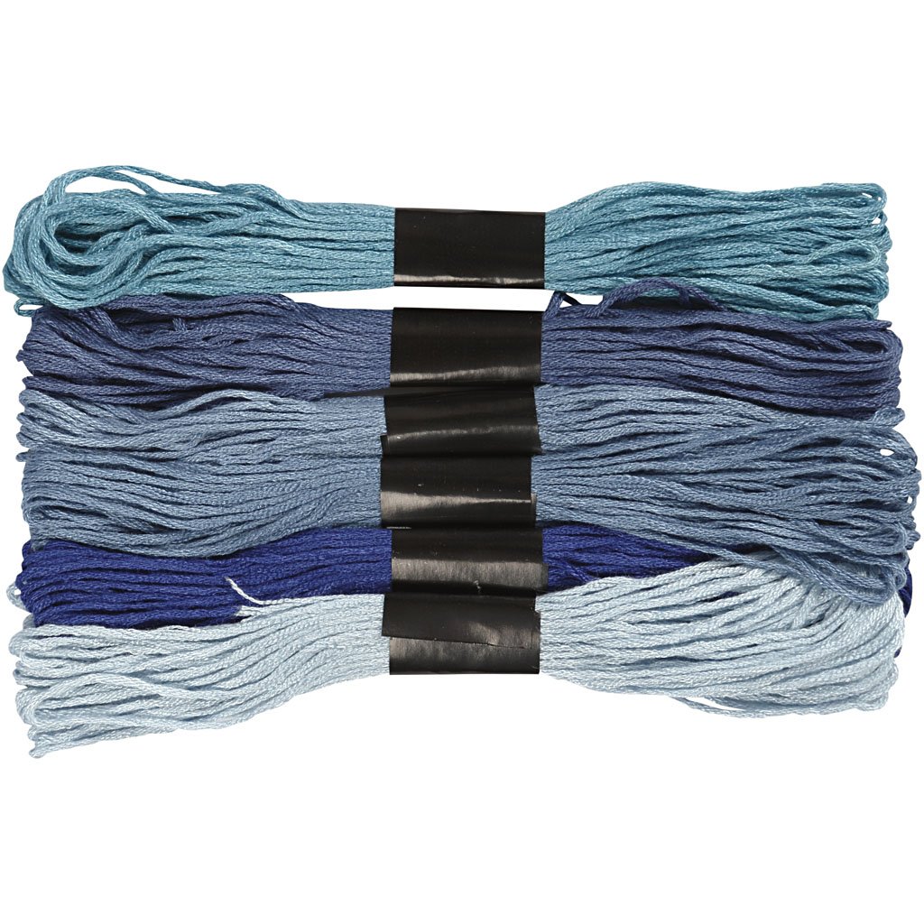 Creativ 100263 Company 6-Piece Embroidery Floss Assortment, Blue Harmony