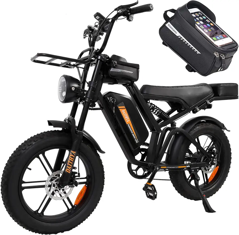 BEMMY Bicicleta Elétrica para Adultos, Pneu Largo de 20”x4, 1000W, Bicicleta Elétrica de Motocicleta de 7 Velocidades, Bateria de 48V, até 50 Km/h. A única Loja Autorizada "Bemmy-BR" (1000W-009)