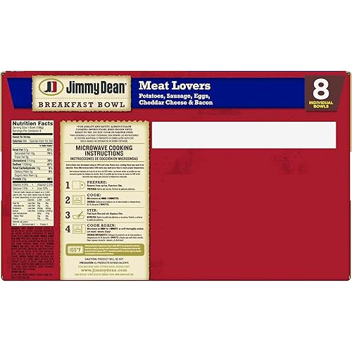 Miniatura 3 de Gourmet Kitchn Jimmy Dean Meat Lovers - Cuencos de desayuno – 2 cajas (8 cuencos cada uno, 16 cuencos en total) – Patatas, salchichas, huevos, queso