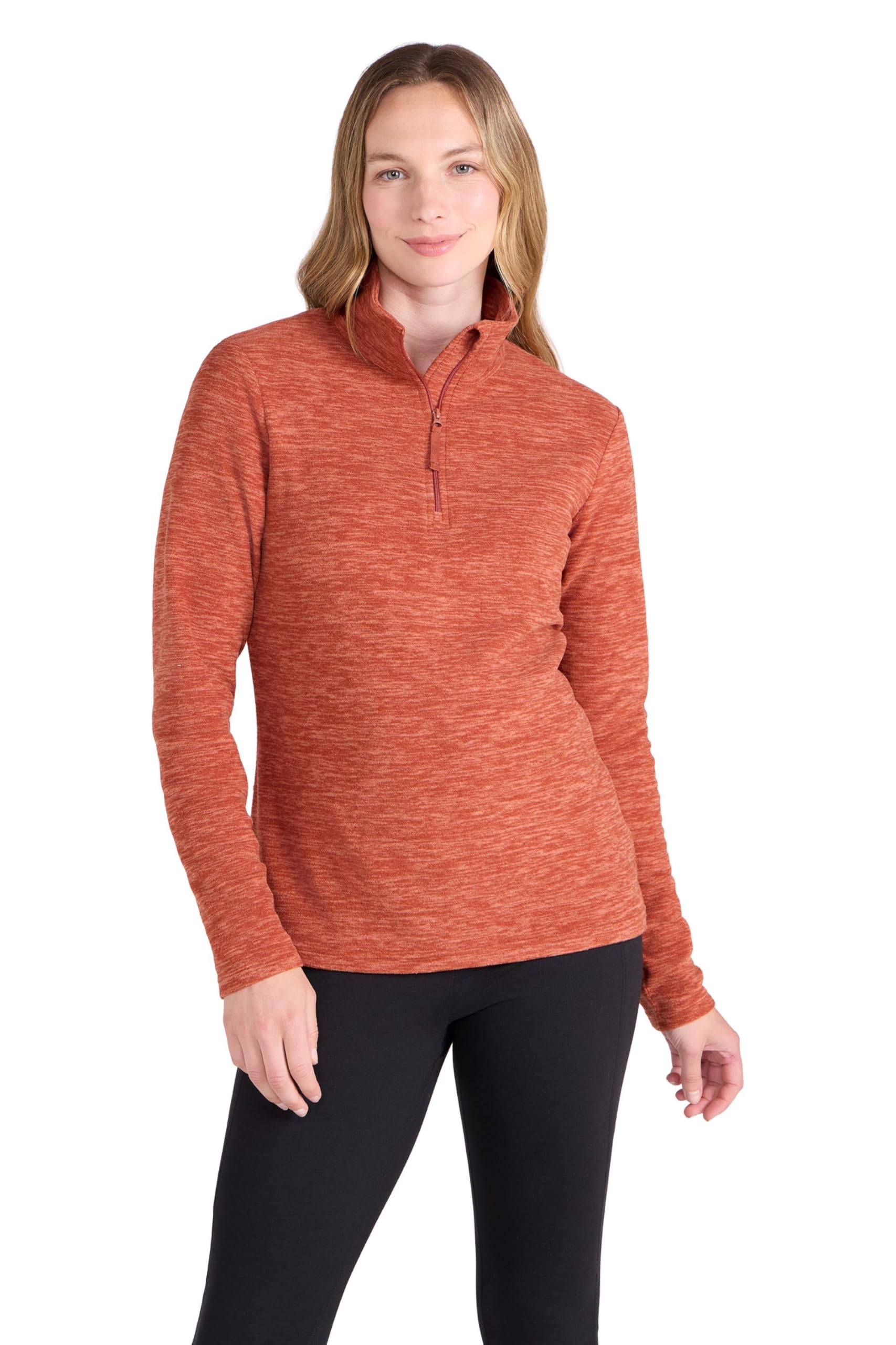 Snowdon Melange Womens Fleece - Orange