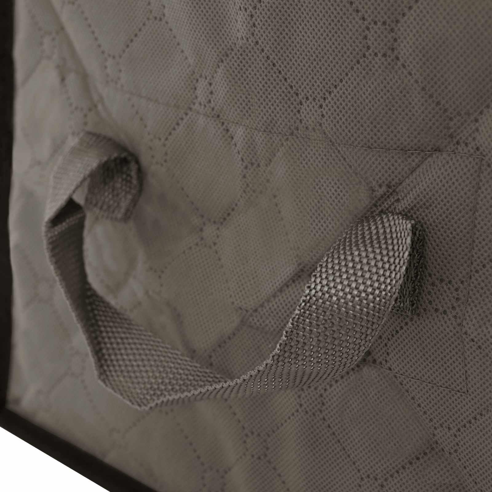 Fengshui Scatola portaoggetti con finestra, 6 pezzi, grigio | Doppia cerniera, design sottoletto, tessuto non tessuto traspirante, finestra in PVC, maniglie per il trasporto