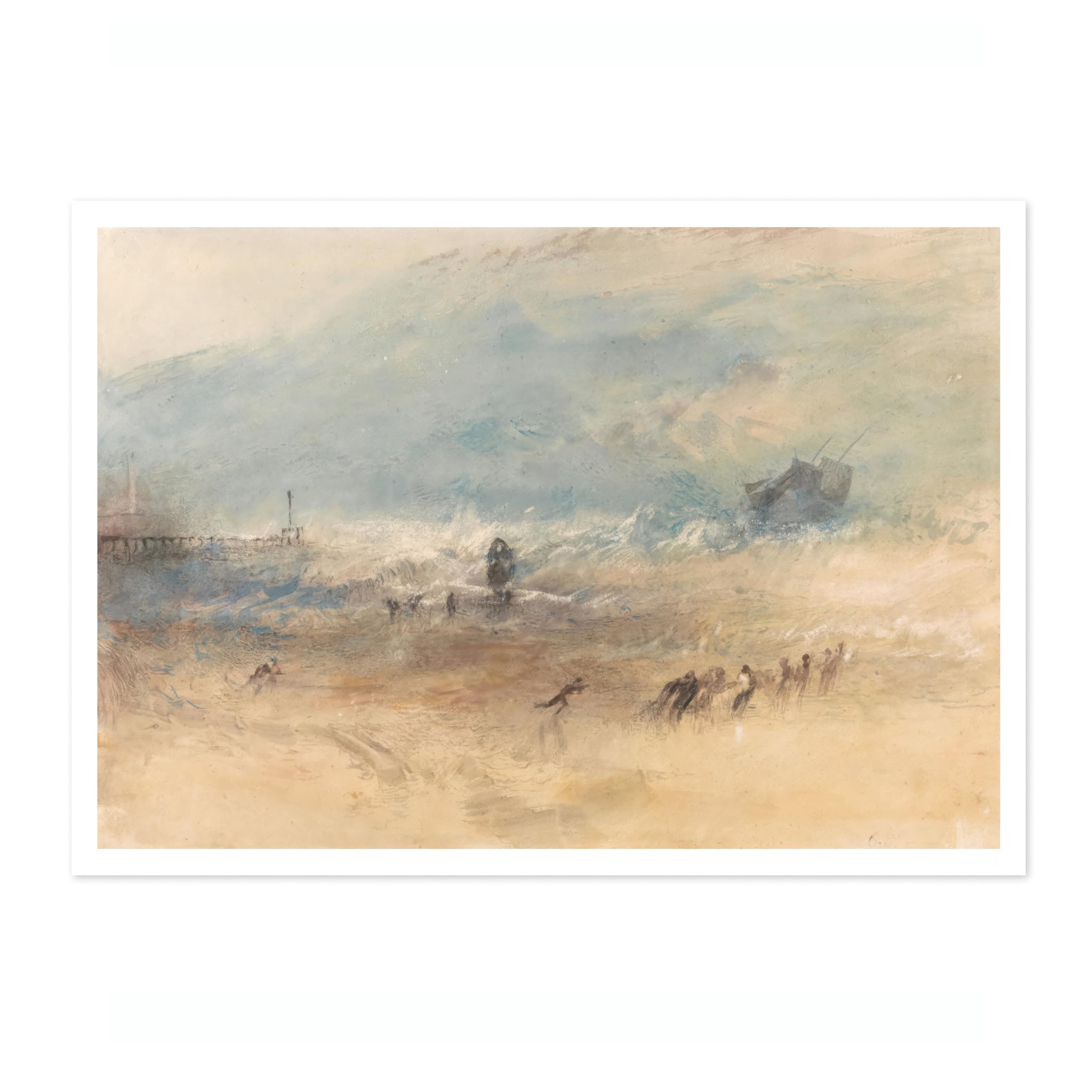 Yarmouth Sands Joseph Mallord William Turner Print, Classic Art Painting Print, Romanticism Art Exhibition Wall Art, Vintage Home Decor Picture, 50x70cm (Print Only) - 50x70cm โ image 1