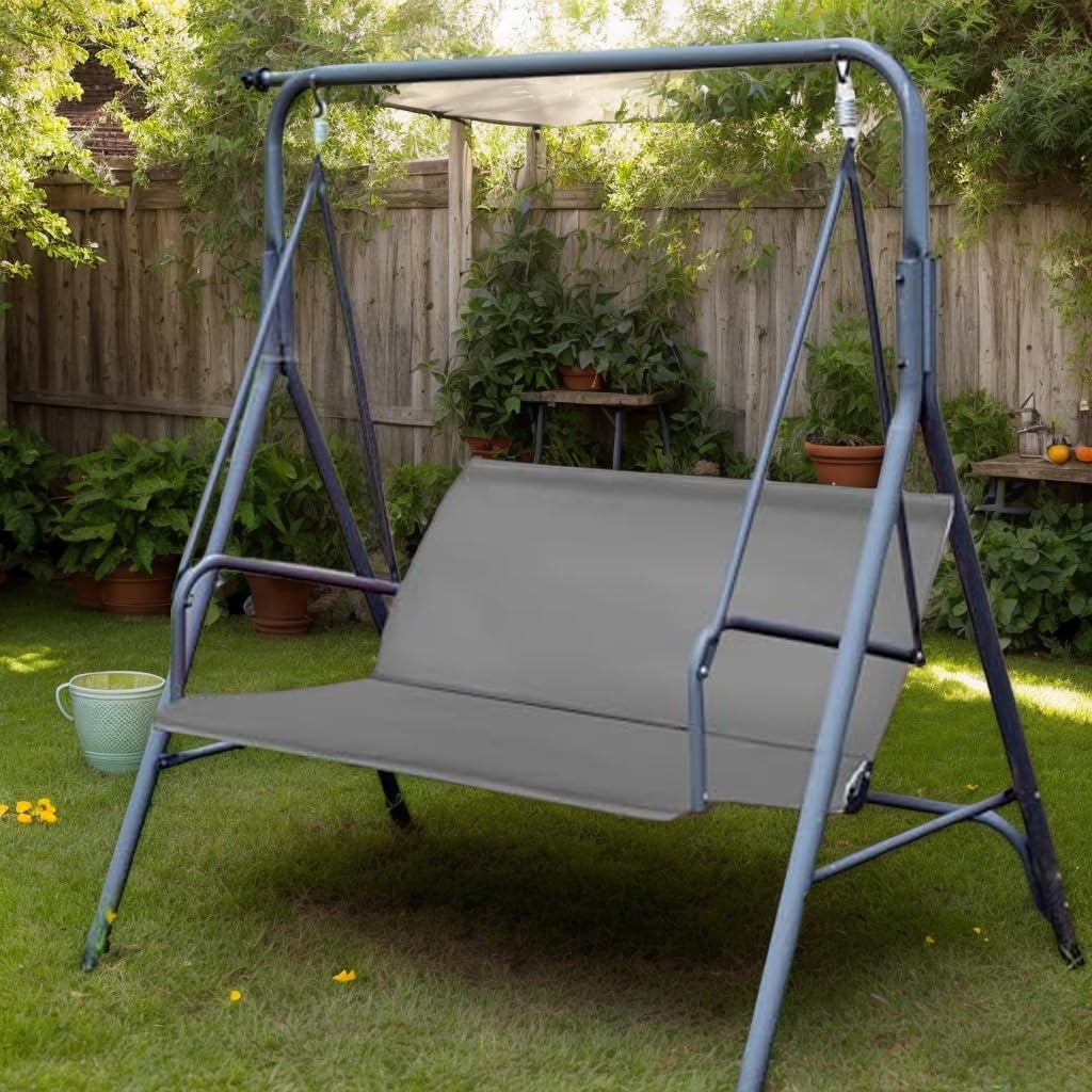 NexusGoods Swing Seat Cover Replacement for 2/3-Seater, All-Weather Waterproof Outdoor Swing Chair Protector for Patio, Porch, Backyard (Grey,127cm x 50cm x50cm)