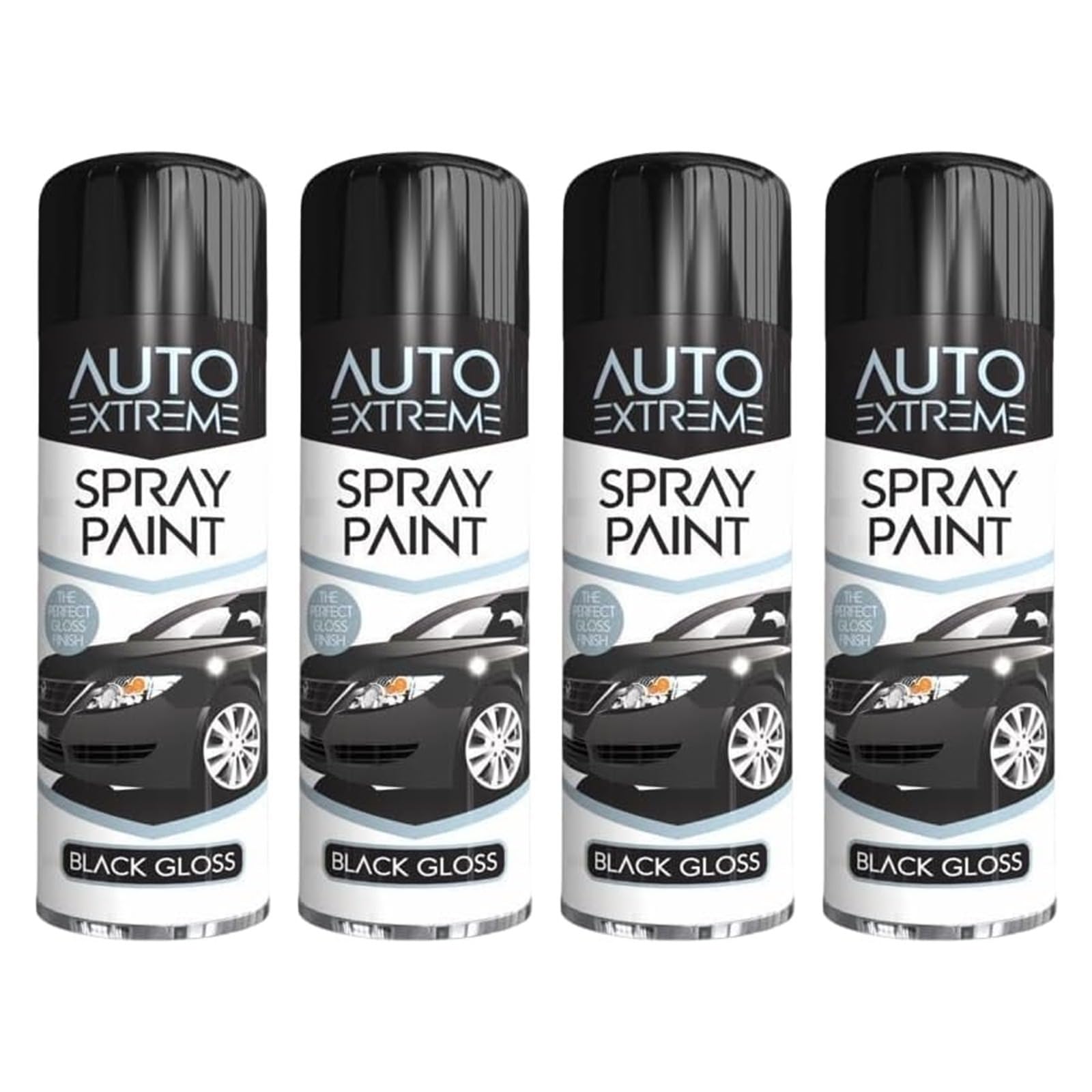 YSAMAX All Purpose Auto-Extreme Spray Paint, Boast a Stunning Appearance, Long-Lasting Durability, Effortless Excellence, Black Gloss Aerosol, 250 ML, (4PCS)