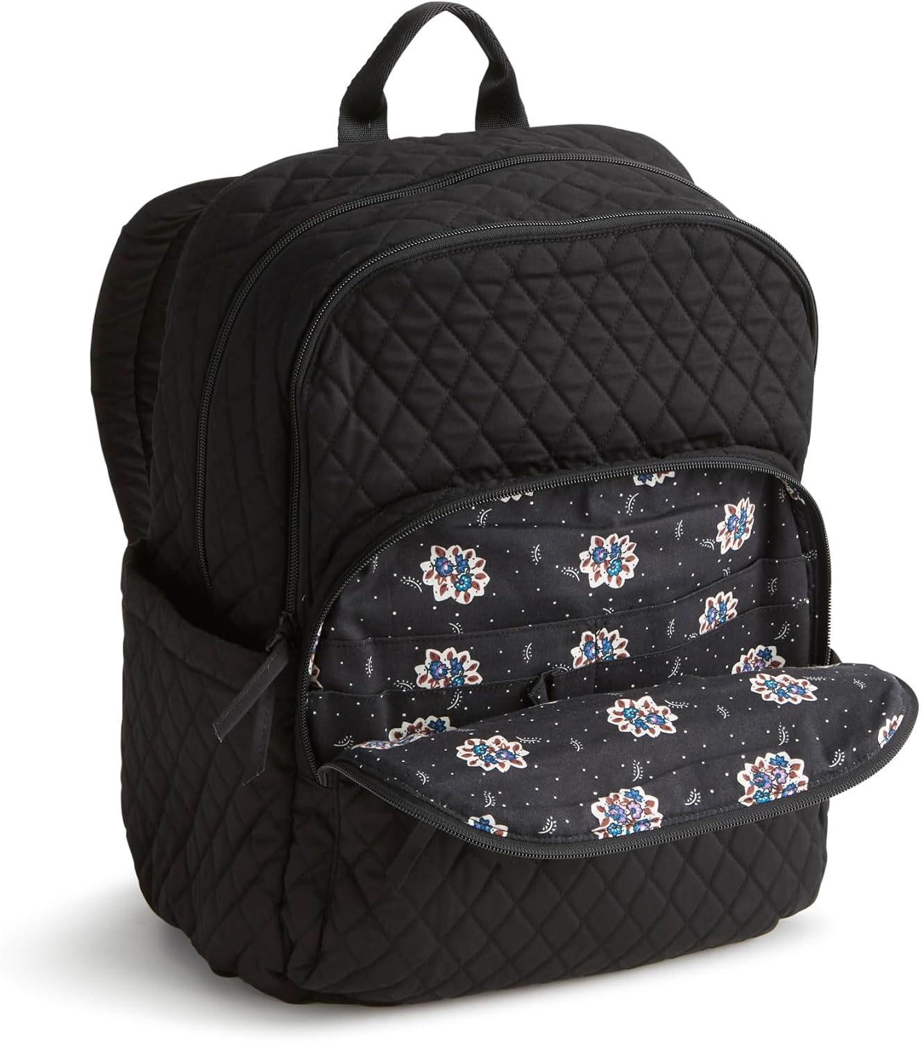 Vera Bradley Women's Premium Cotton Large Bancroft Backpack, Moonless Night, One Size - Image 4