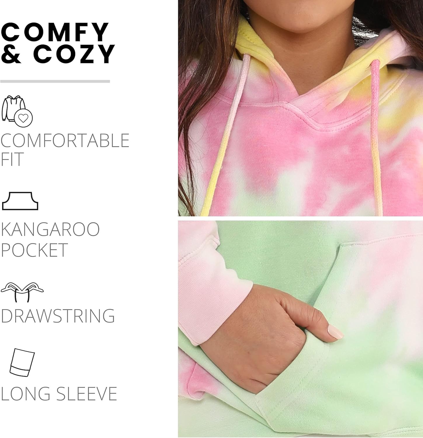 Pure Essence Tie Dye Sweatpants, Long Sleeve T-Shirts, Hoodies, and Crew Neck Sweatshirts (Sizes S, M, L, XL). - Image 3