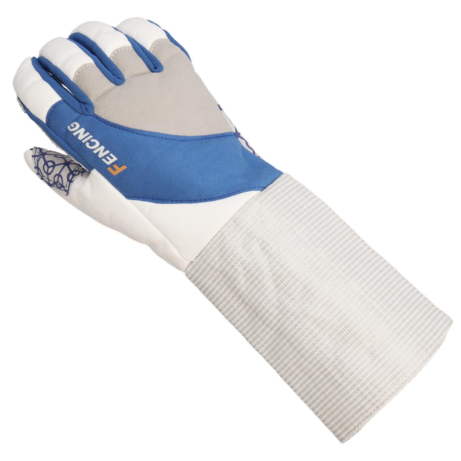 Fecht Handschuh Fechthandschuh Handschutz Sporthandschuh Schutzhandschuh mit Segmentierten Fingern für Hohe, M, Blauer Ritter Blume/Schwerer Handschuh M-Größe - Rechte Hand