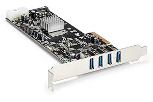StarTech.com 4 Port PCIe USB 3.0 Card with Dedicated 5Gbps Channels
