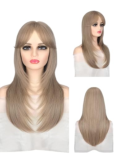 Miniatura 1 de Peluca ondulada naranja para niñas, pelucas cortas para mujer con flequillo, pelucas sintéticas rizadas onduladas para uso diario cosplay peluca bob