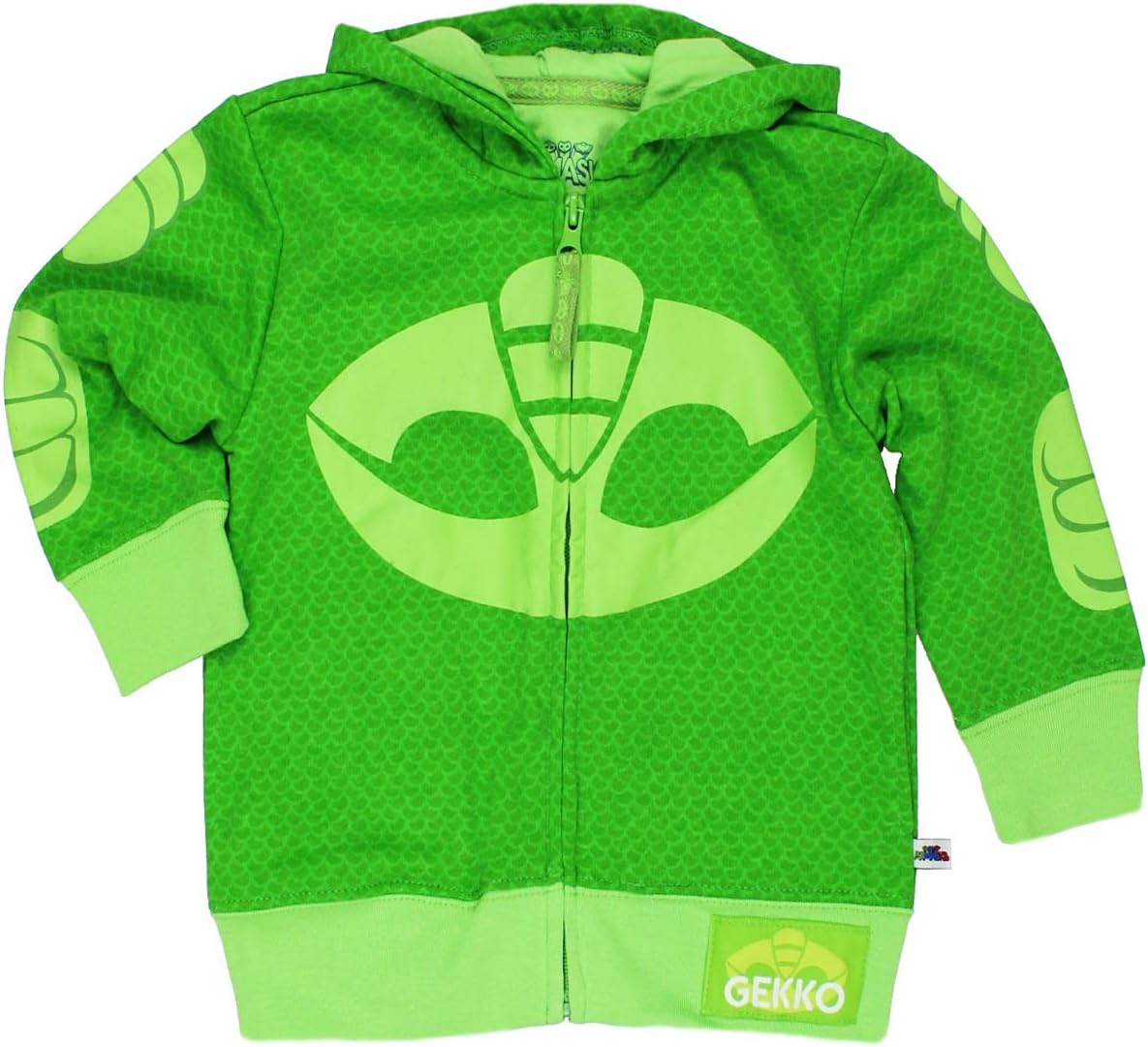 PJ Masks Boys' Gekko Catboy Costume Hoodie Sweatshirt With Mesh Mask