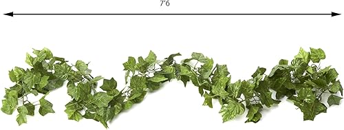 Miniatura 4 de Simply Elegant Guirnalda de follaje de vid de hojas de uva de seda artificial, guirnalda de vegetación artificial para decoración de habitaciones,