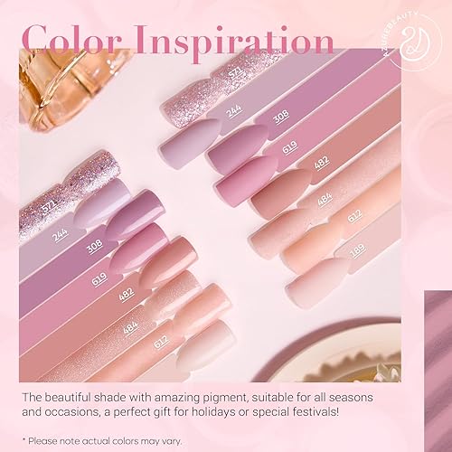 Miniatura 9 de AZUREBEAUTY Kit de iniciación de polvo de uñas de inmersión, gris arce, verde salvia, verde oscuro, juego de 8 colores con palitos de uñas, base de