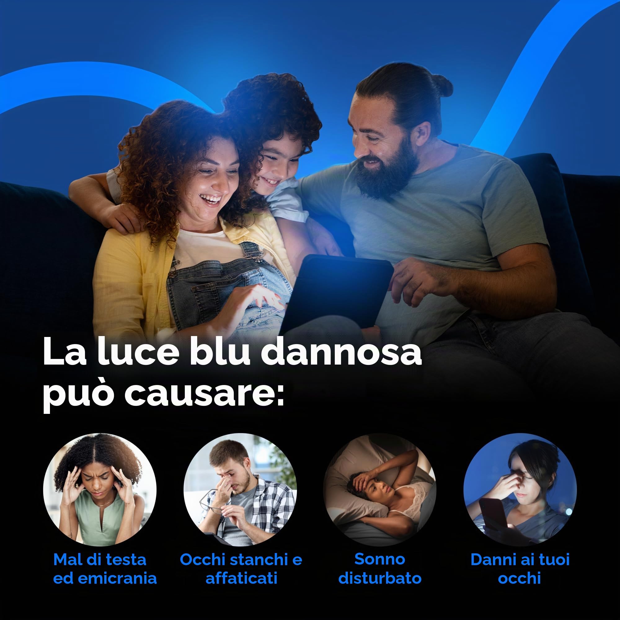 Ocushield Pellicola proteggi schermo in vetro temperato anti luce blu per iPhone 11 Pro/X/XS - dispositivo medico accreditato - protegge gli occhi e migliora il sonno