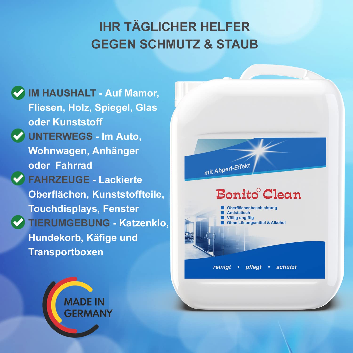 Bonito de Clean 10 litros limpiador de ventanas, superficie Lavado | revestimiento