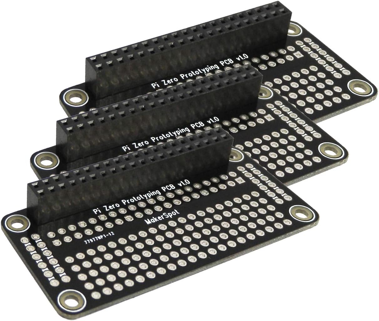 Proto Board Breadboard HAT Soldered with Female Pin Connector PCB Prototyping Board for Raspberry Pi Zero W (3 Pack)