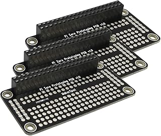 MakerSpot Proto Board Breadboard HAT Soldered with Female Pin Connector PCB Prototyping Board for Raspberry Pi Zero W (3 Pack)