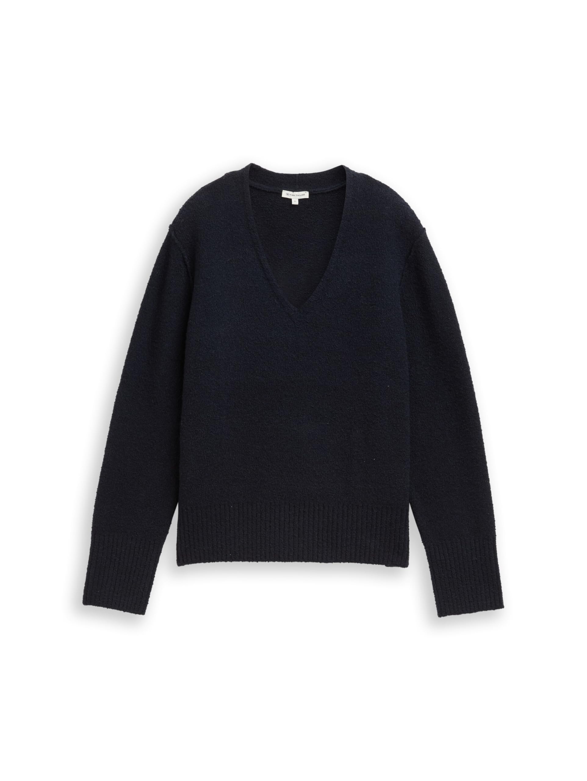 TOM TAILOR Damen Strickpullover mit V-Ausschnitt