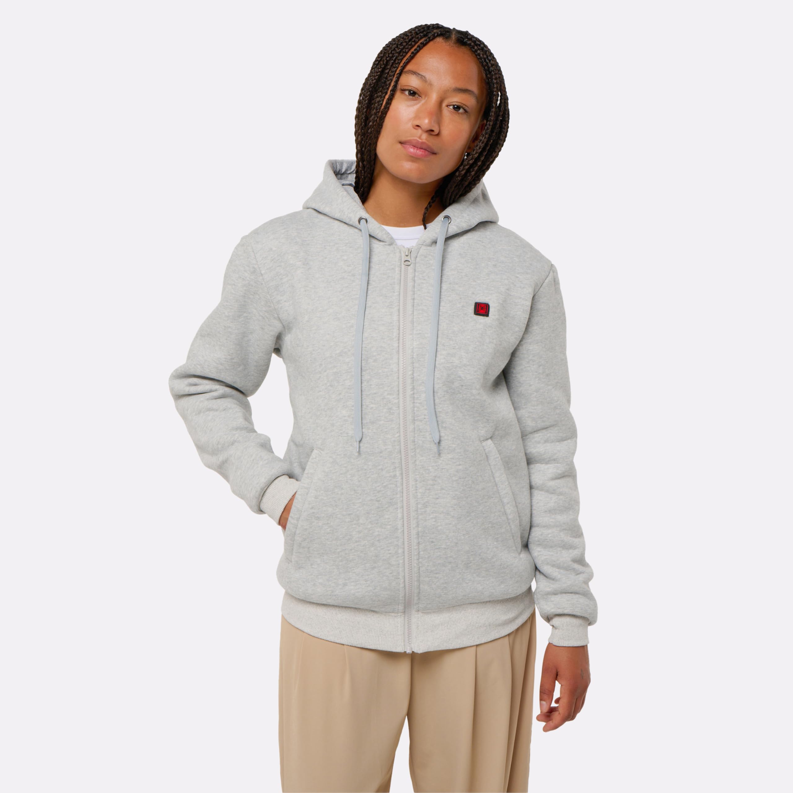 G-HEAT – Sudadera con cremallera con capucha – Mixta – Corte ajustado Uso: diario, ciudad, trabajo en climas fríos. Incluye batería y cable de carga