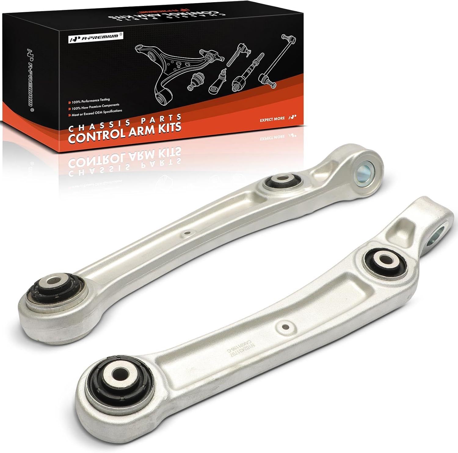 A-Premium 2 x Front Forward Lower Control Arm, with Bushing, Compatible with Audi A6 allroad Quattro, A7 Sportback, Q5 PHEV Sportback, S6, S7 Sportback, SQ5 Sportback