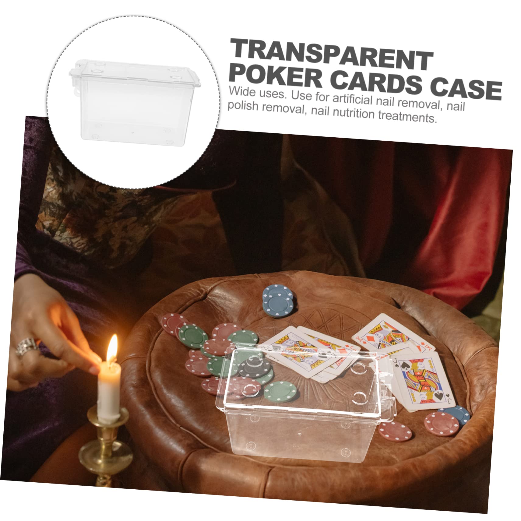 Rechteckige Aufbewahrungsbehälter-box Aus Acryl Pokerkartenhülle Leer Spielkartenhalter Transparent Kartenbox Organizer Für Spielkarten Kleine Perlen Und Knöpfe