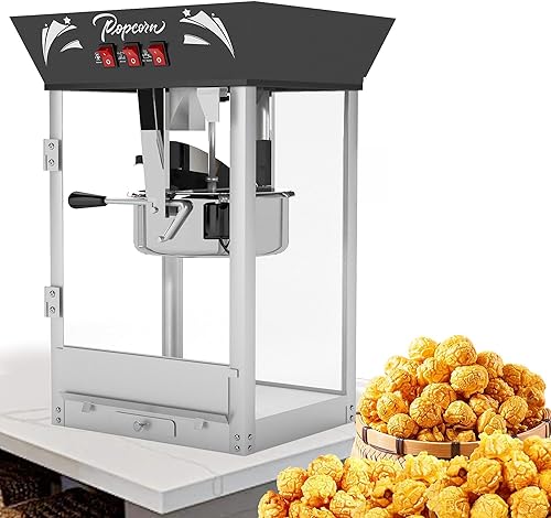 Miniatura 14 de Máquinas portátiles de palomitas de maíz para encimera, máquina vintage para hacer palomitas de maíz con hervidor de 8 onzas, máquina de palomitas