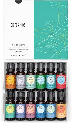 Miniatura 10 de Edens Garden Top - Juego de 12 aceites esenciales 100% puros, de grado terapéutico, sin diluir, aromas naturales de aromaterapia para difusores,