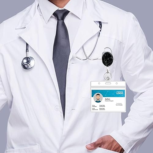 Vista 85 de Carrete retráctil para tarjetas de identificación con llavero retráctil para llaves, lindo nombre, carretes decorativos de tarjetas de Pretty