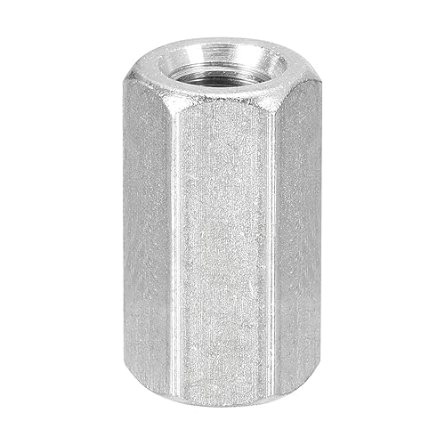 Miniatura 14 de uxcell Tuercas de acoplamiento M12 x 1.75 pulgadas de paso de 1.181 in de longitud, 1 tuerca de acoplamiento de varilla hexagonal métrica de acero
