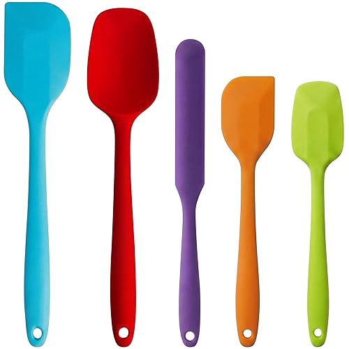5 Pieces Silicone Spatula Set BPA Free Non Stick Rubber