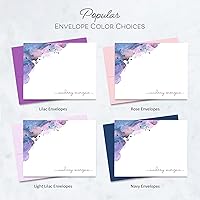 Vista 5 de Personalized Watercolor Note Cards with Envelopes Pastel Stationery Gift Set for Girls and Women/Flat Note Cards and Envelopes/Choose Font, Envelope