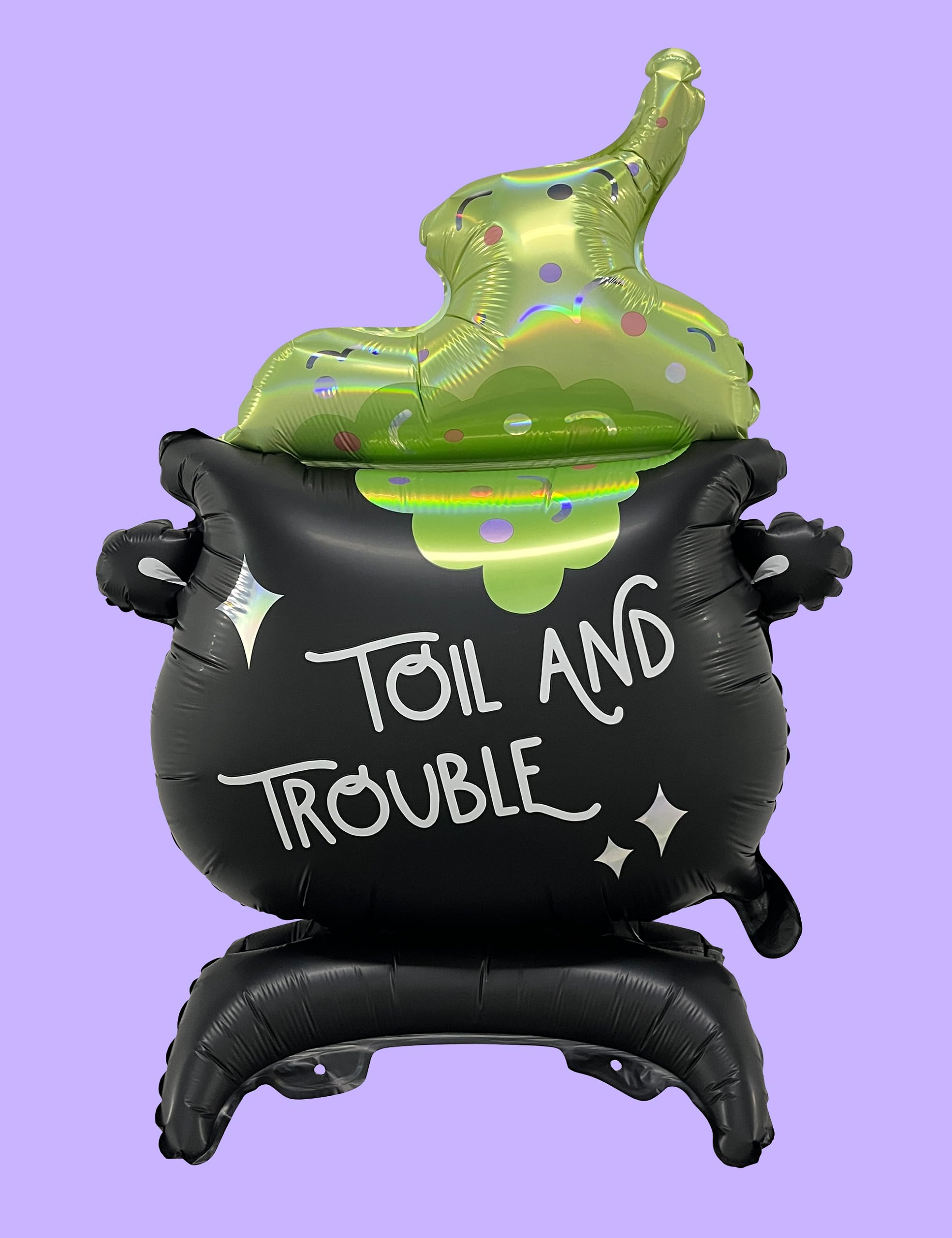 HOUSE OF PARTY Cauldron Halloween Balloons - Large Halloween Foil Balloon for Indoor Props - Cauldron for Party Decor and Happy Boo Day Decorations Supplies