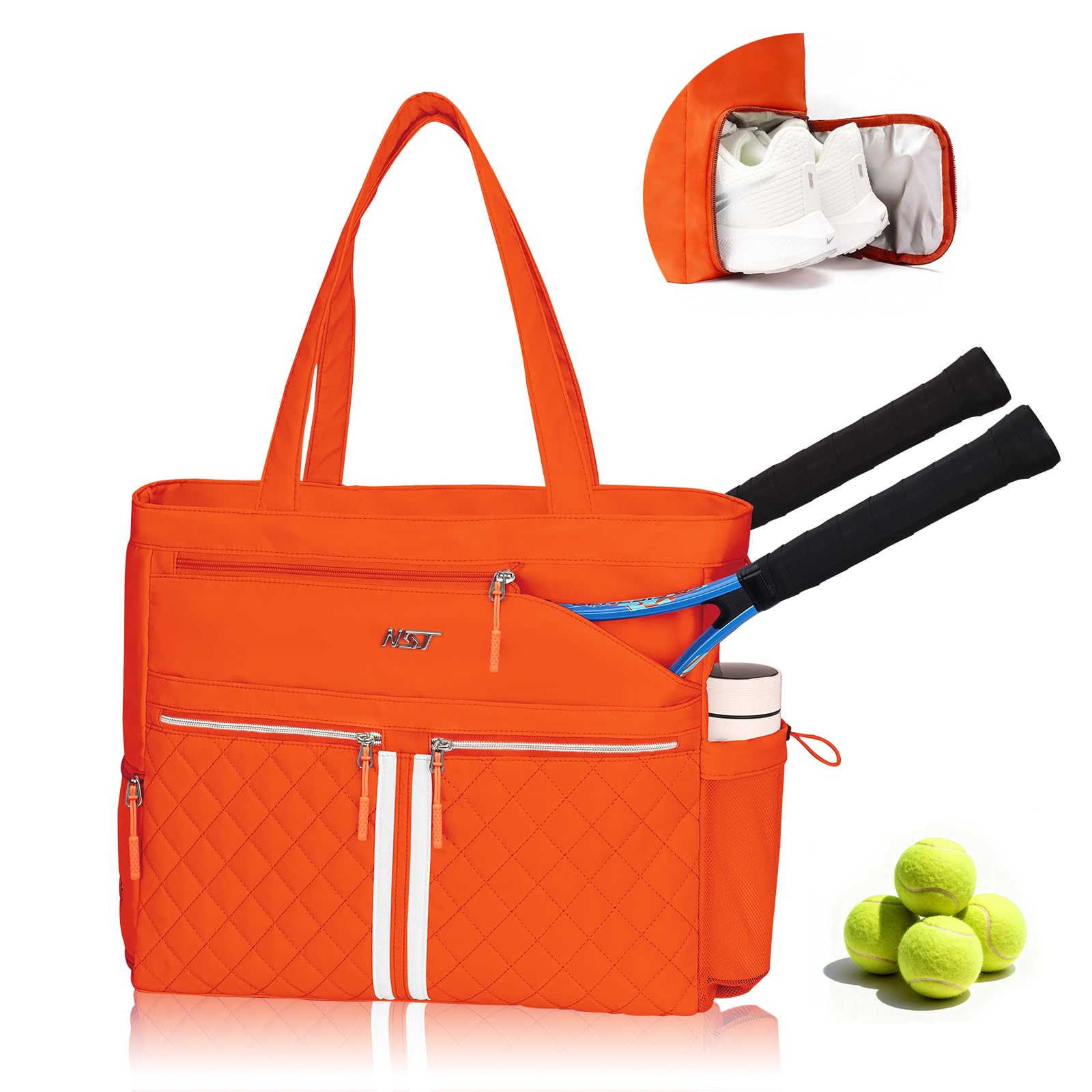 Tennis Bags for Women, Tennis Bag Holds 2 Rackets, Gym Bags with Ventilated Shoe Compartment, Suitable for Pickleball Tennis Badminton