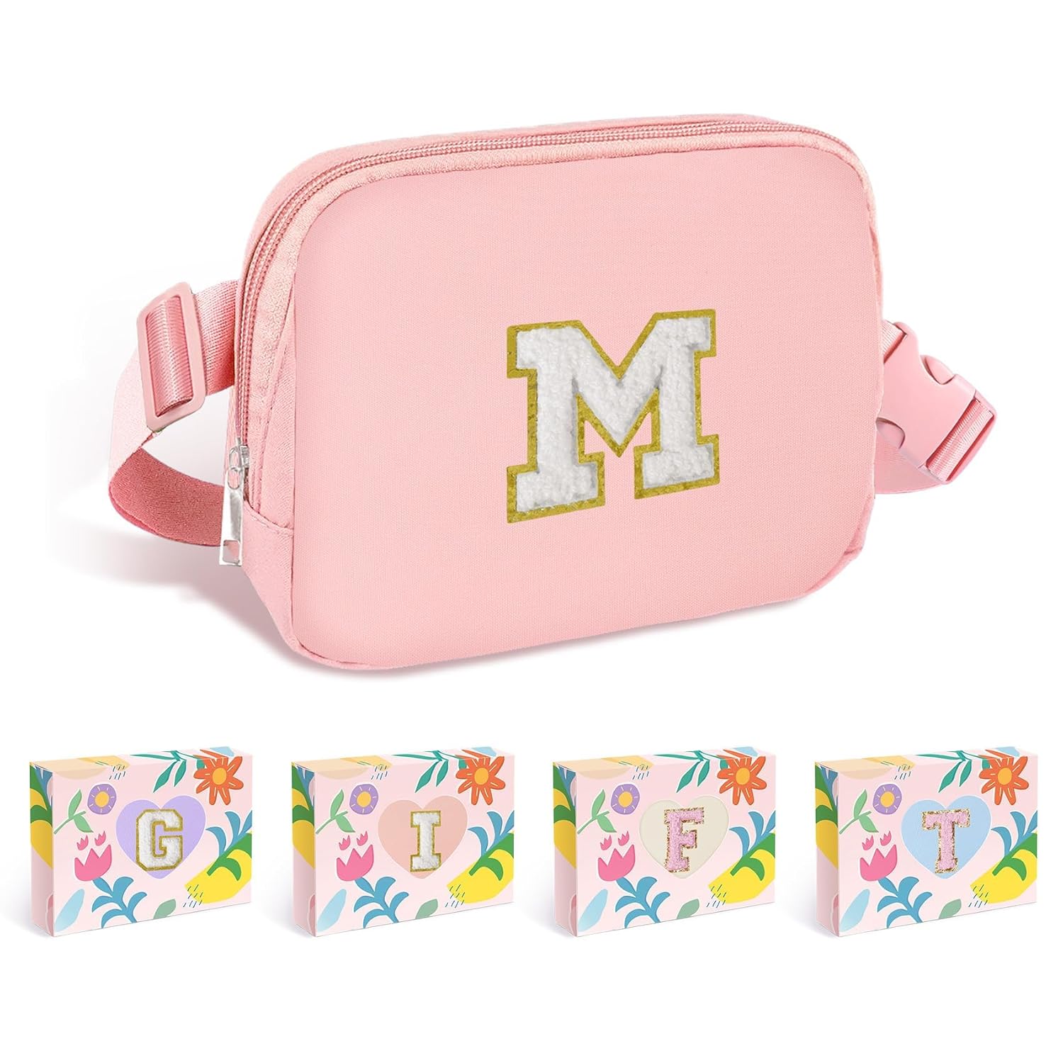 COSHAYSOO Pink Fanny Pack Belt Bag Crossbody Purse for Teen Girls 6 7 8 9 10 11 12