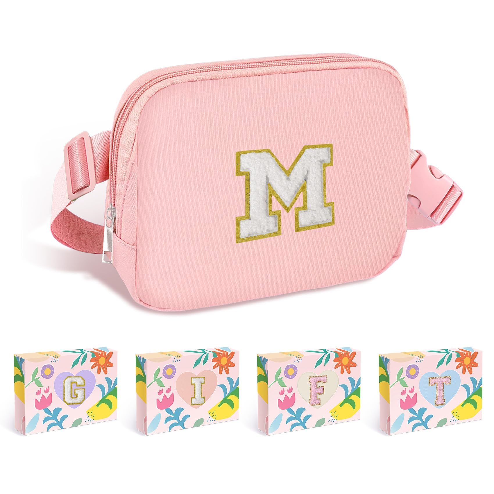 COSHAYSOO Pink Fanny Pack Belt Bag Crossbody Purse for Teen Girls 6 7 8 9 10 11 12
