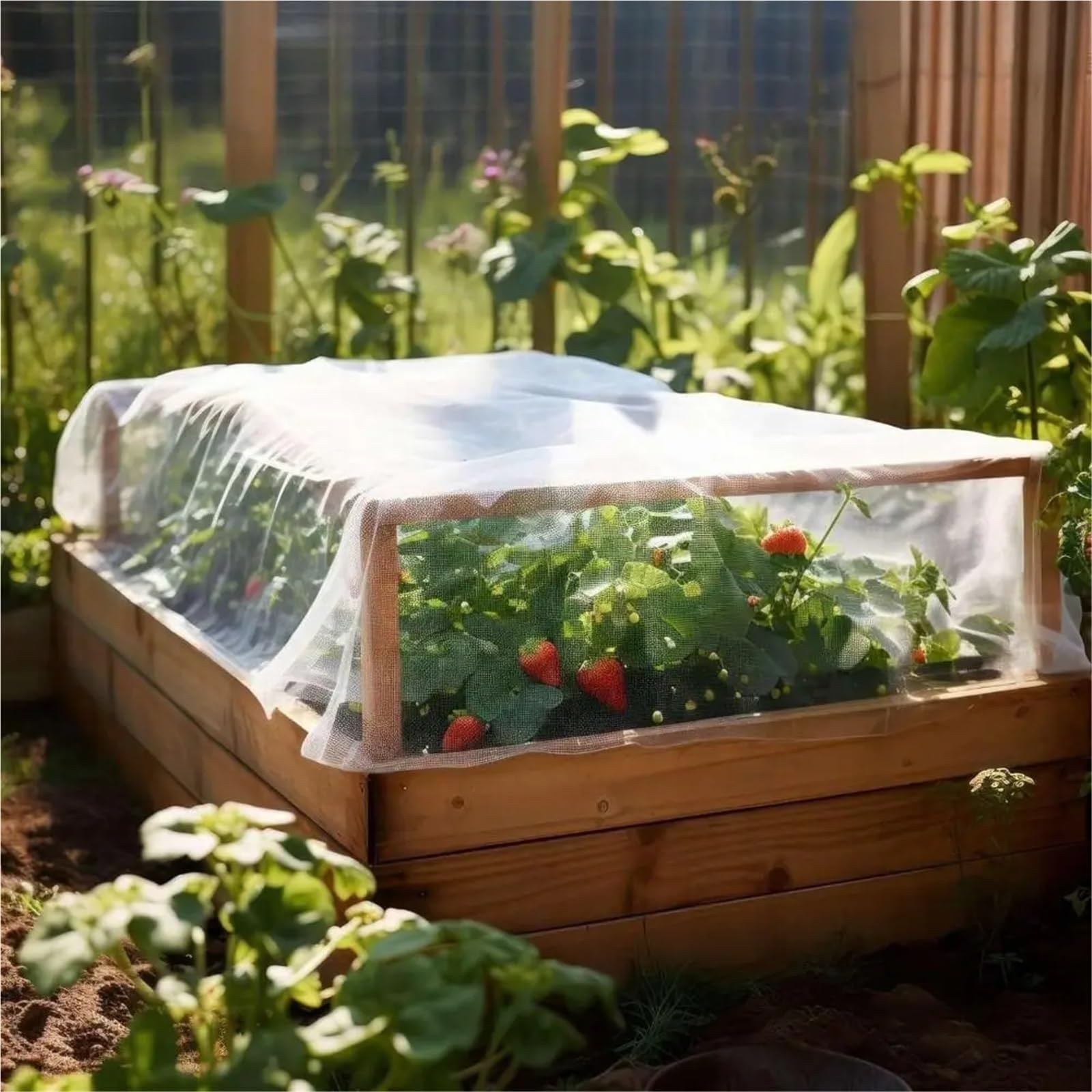 2 stücke Weiß Abdeckung Netting Im Freien Mesh for Pflanzen Garten Für Gemüsepflanzen(2.42x10m)