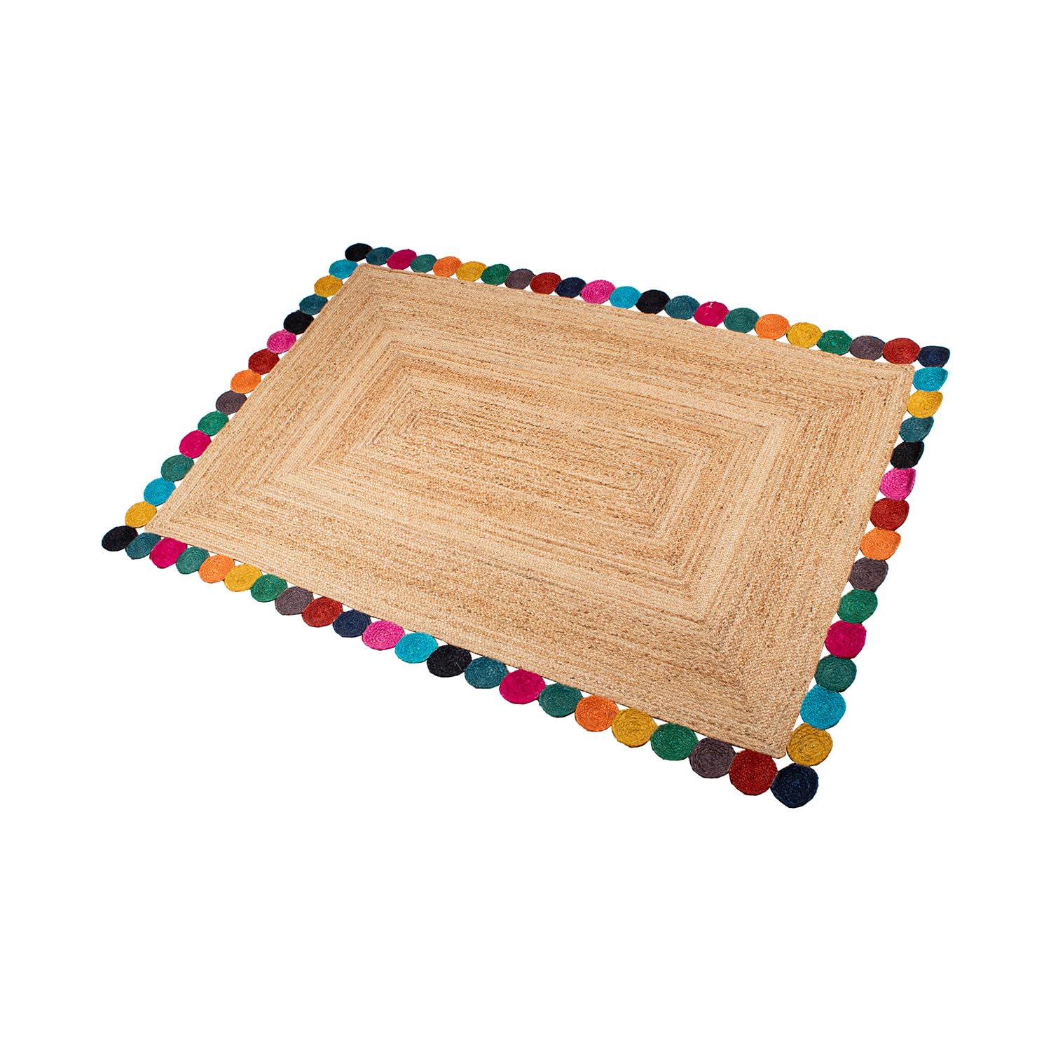 Tapis en jute 120x170cm naturel résistant et facile à nettoyer pour salon