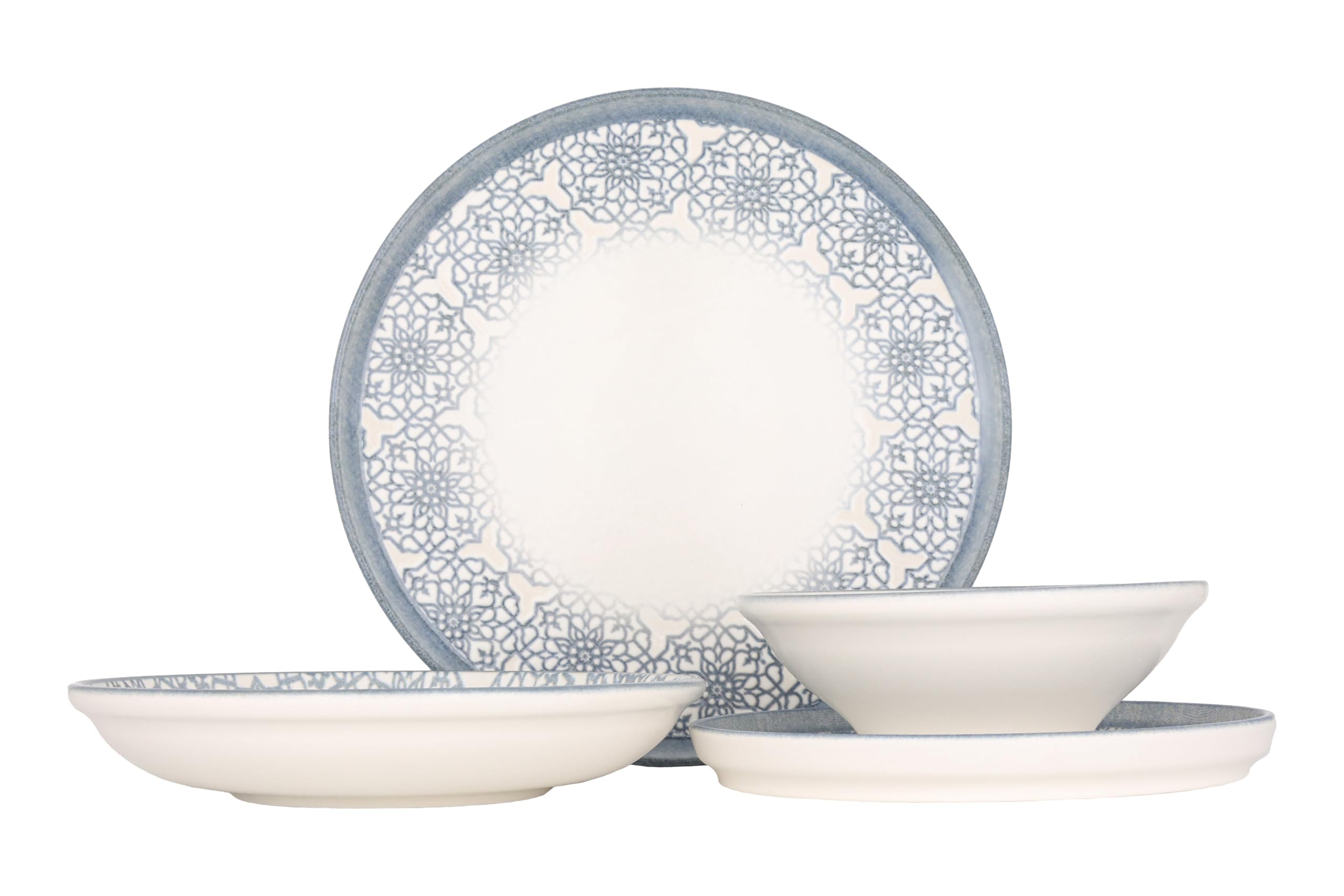 Kütahya Porselen Juegos de vajilla - Casa Blue - 24 piezas - 6 Personas - Porcelana
