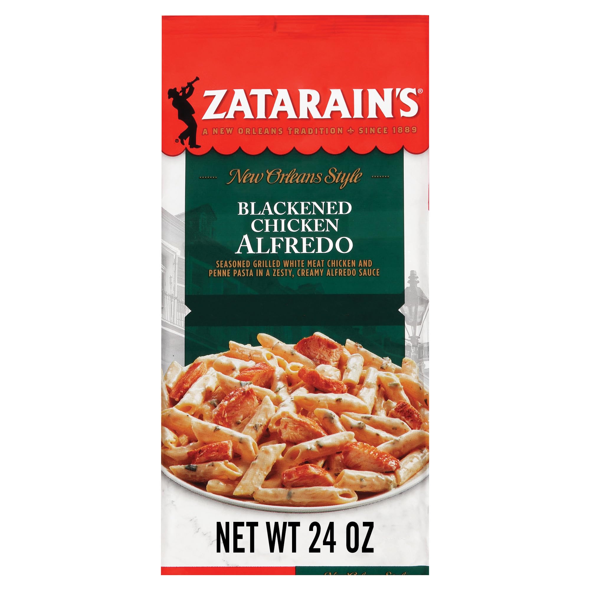 Zatarain's Blackened Chicken Alfredo, Frozen Meal, 24 oz