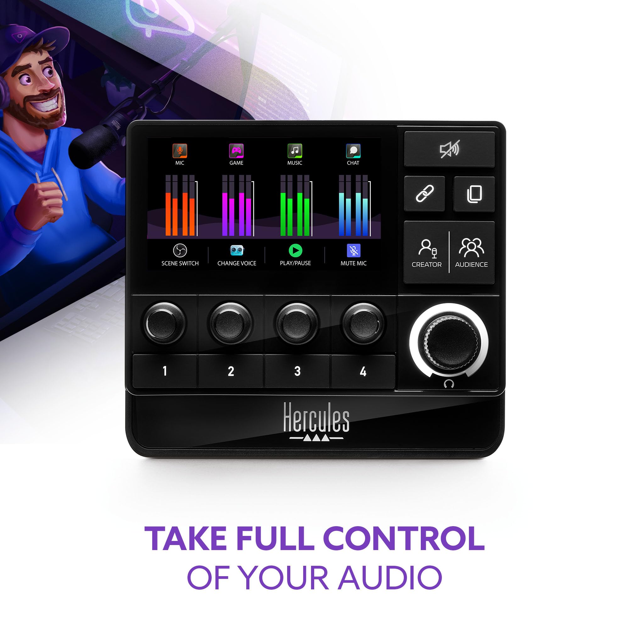 Amazon.com: Hercules Stream 200 XLR, Pro Audio Mixer for Advanced