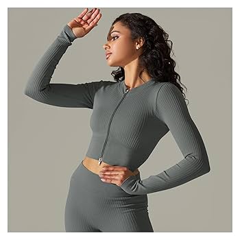Amazon.com: OJEVMLFVQ Yoga Jacket Women Zip Fitness Yoga
