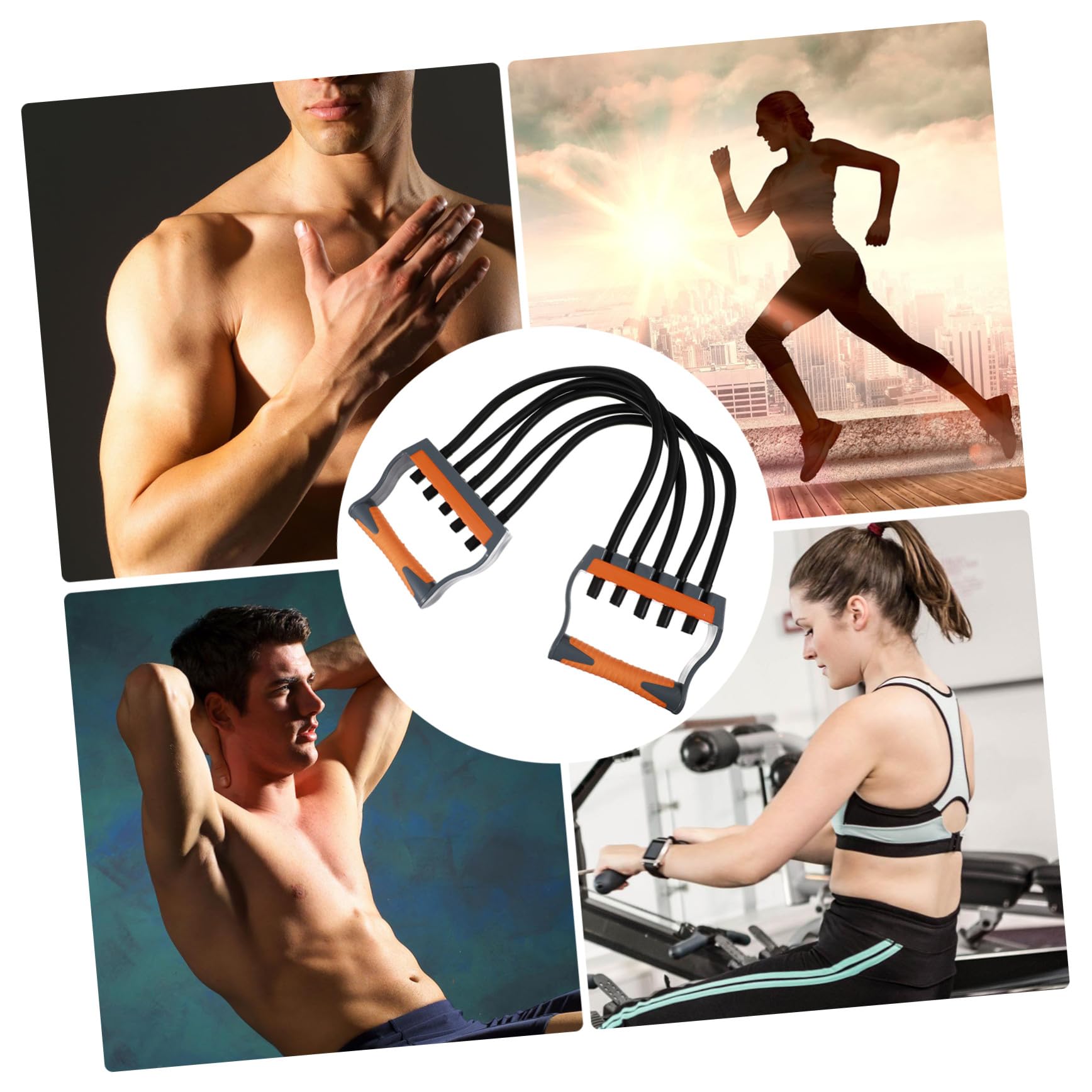 Bande Elastiche di Lattice per Allenamento Muscolare 5 Livelli di Resistenza Regolabile, per Spalle e Parte Superiore del Corpo, Perfette per Palestra e Campeggio