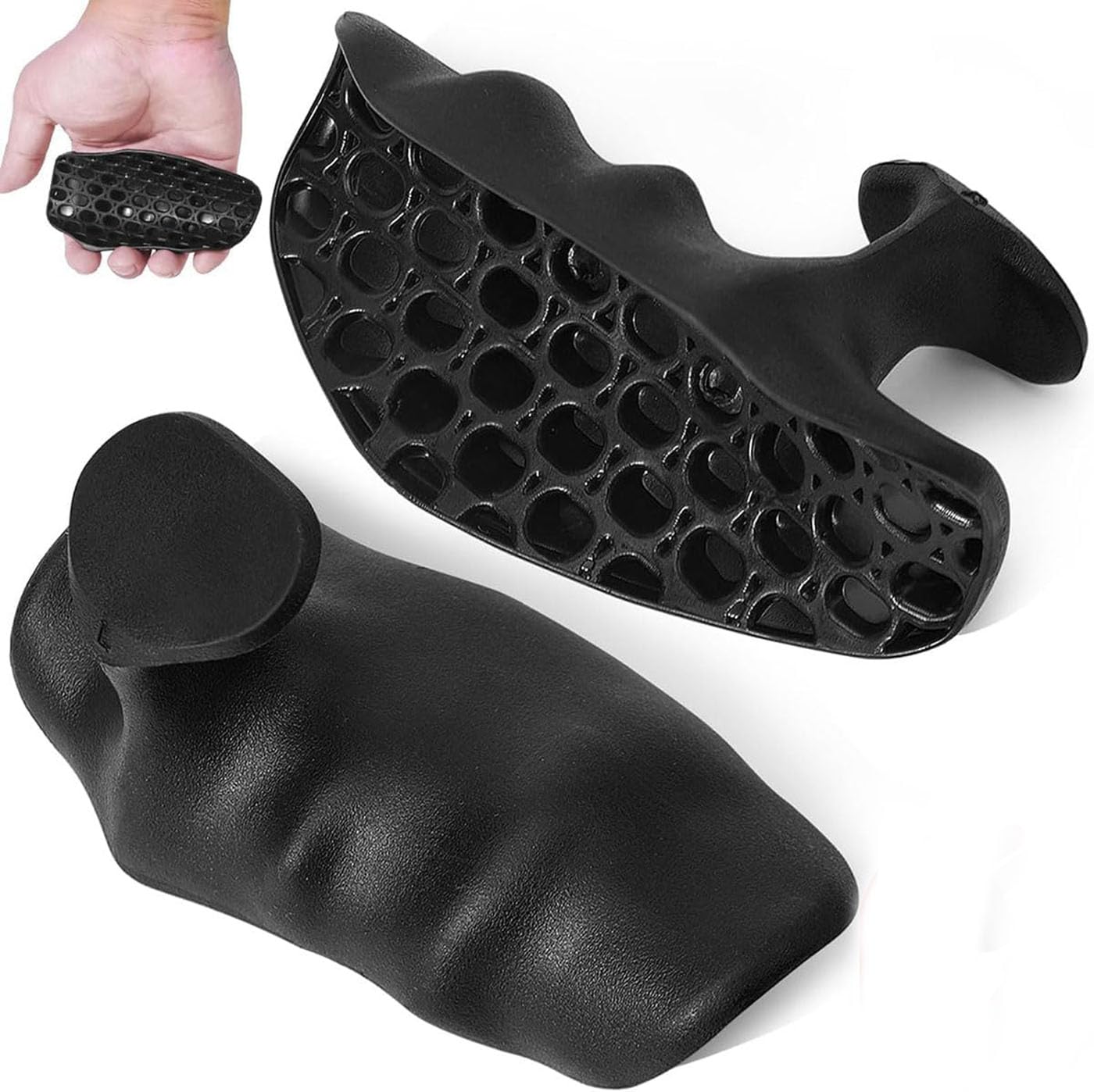 Antislip Workout Grips, Ergonomic Rubber Hand Protector Gloves for Weight Lifting, Pull-Ups, Gym Training and Exercise, for Men and Women(Black)-picture-14