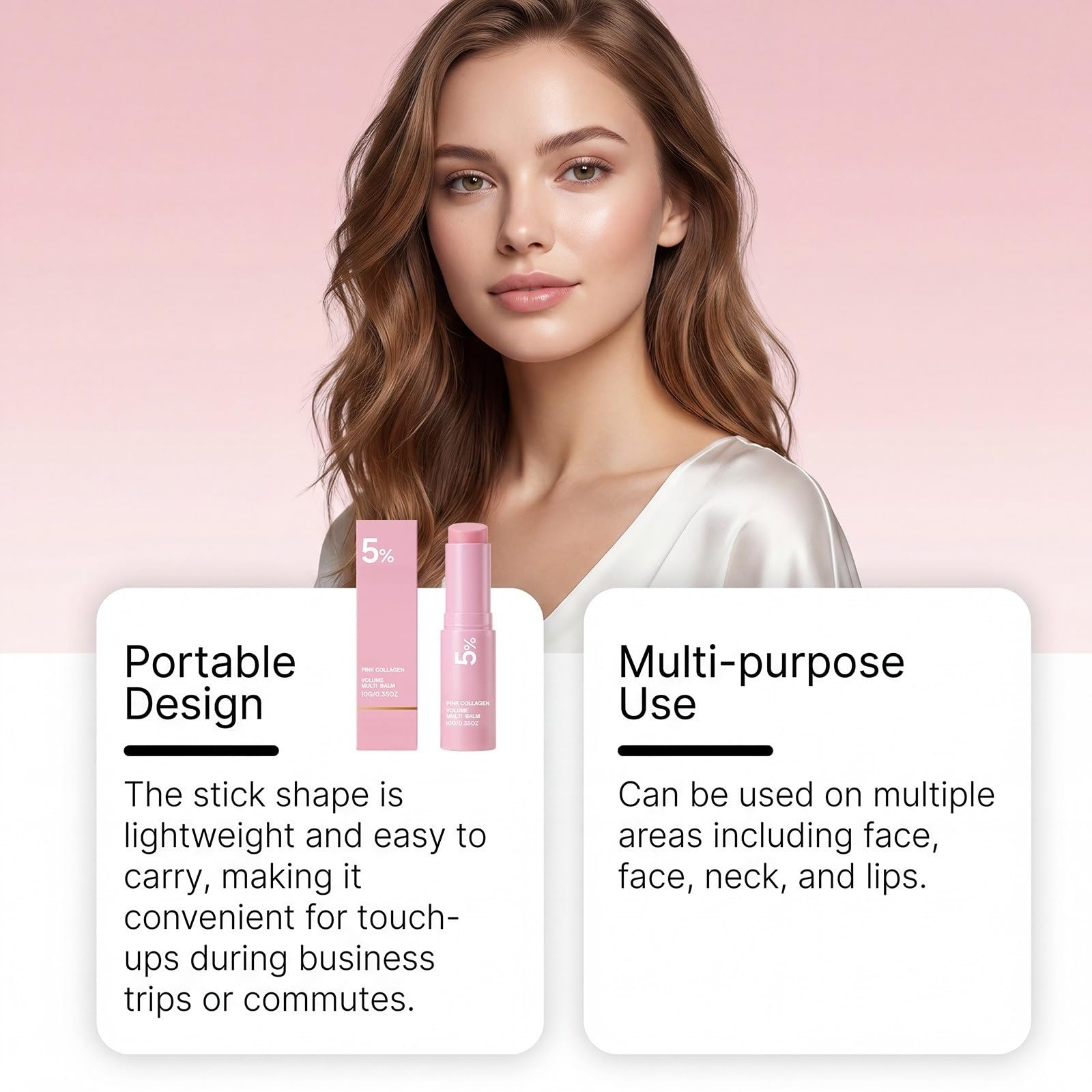 PDRN Care Sticks with Collagen Moisturizing Firming Anti-Aging 10 g | Korean Anti-Wrinkle Balm, Smooth Fine Lines, Firming Care for Wrinkles Gesicht und Anti Dark Circle, Augen und Hals