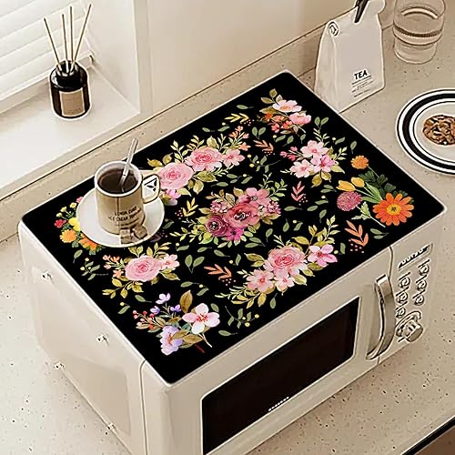 Miniatura 11 de Tapete de Goma para Cubierta Superior de Microondas, Cubierta de Microondas Antiadherente Resistente al Calor, Tapete Protector de Encimera de