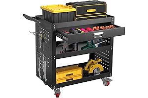 3 Tier Rolling Tool Cart with Wheels and Drawers