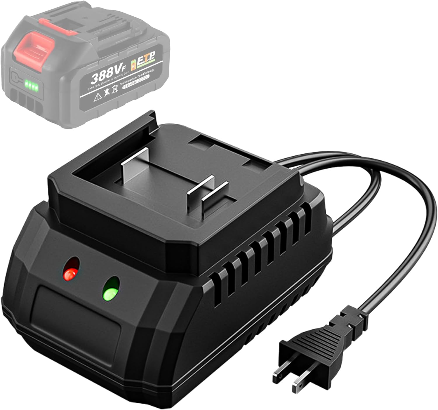 21V Battery Rapid Charger Base, Single Port Fast Charger Compatible 21V Lithium-Ion Battery, Charger Only Battery Not Included