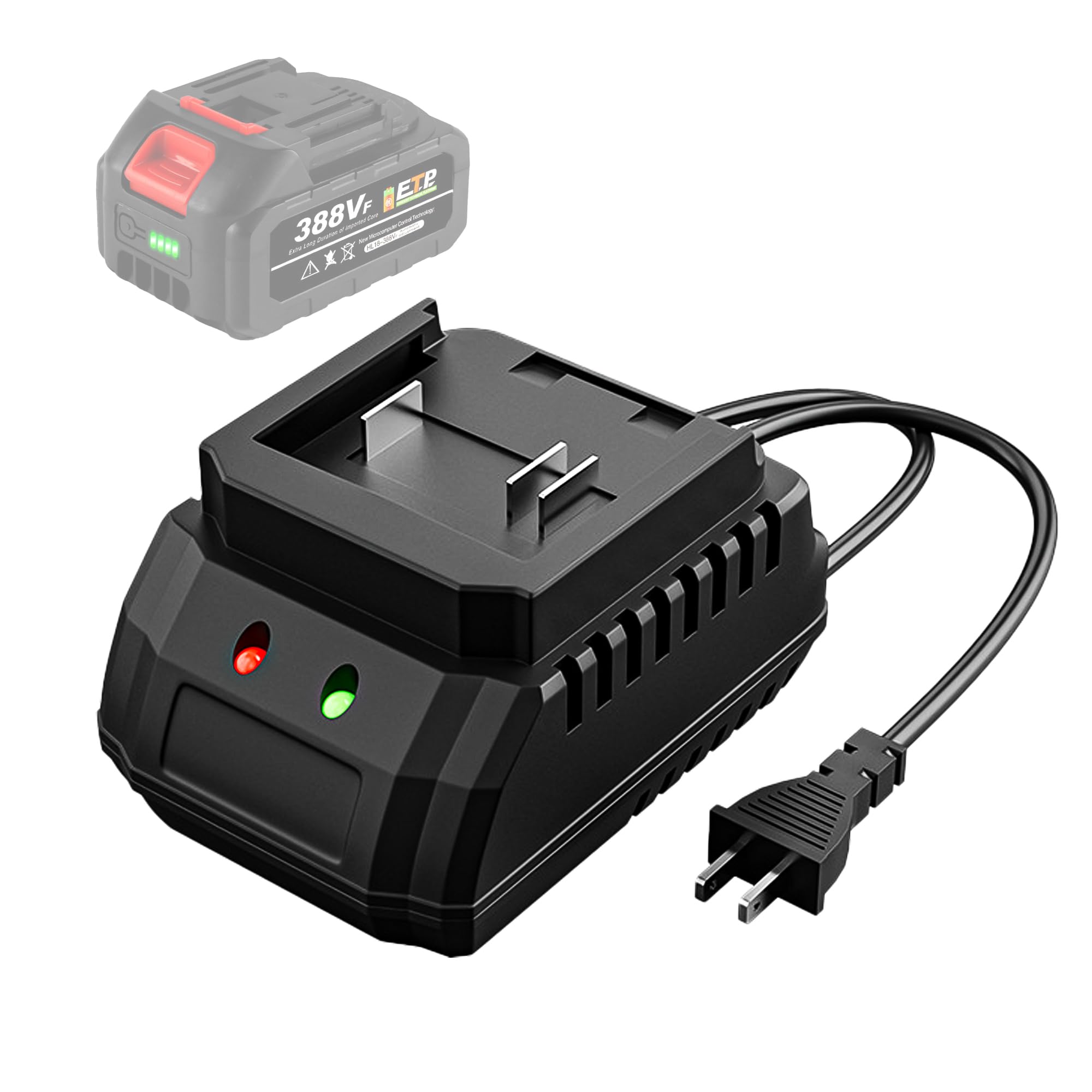 21V Battery Rapid Charger Base, Single Port Fast Charger Compatible 21V Lithium-Ion Battery (Battery Not Included)