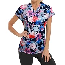 MISS FORTUNE Womens Golf Shirts Workout Tops Polo Short Sleeve V Neck Moisture Wicking Tennis Athletic Clothes